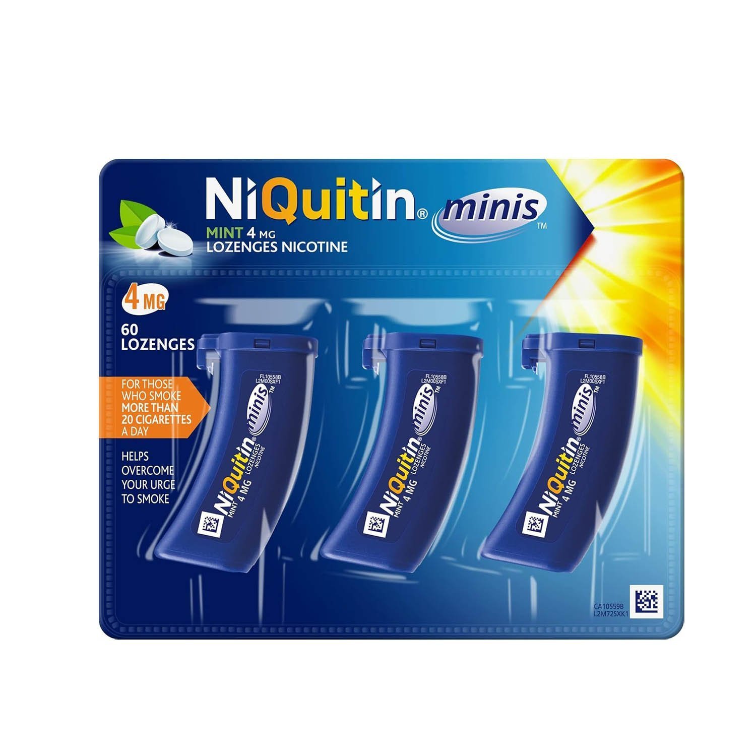 NiQuitin Minis Mint 4 mg Lozenges - 60 Mini Lozenges