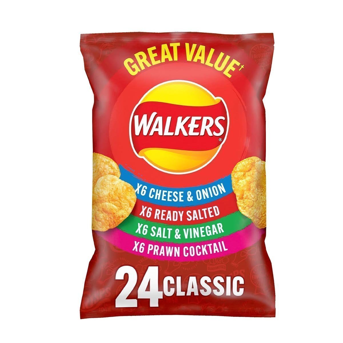 Walkers Snack Foods Ltd Classic Variety Multipack Crisps, 24 x 25g