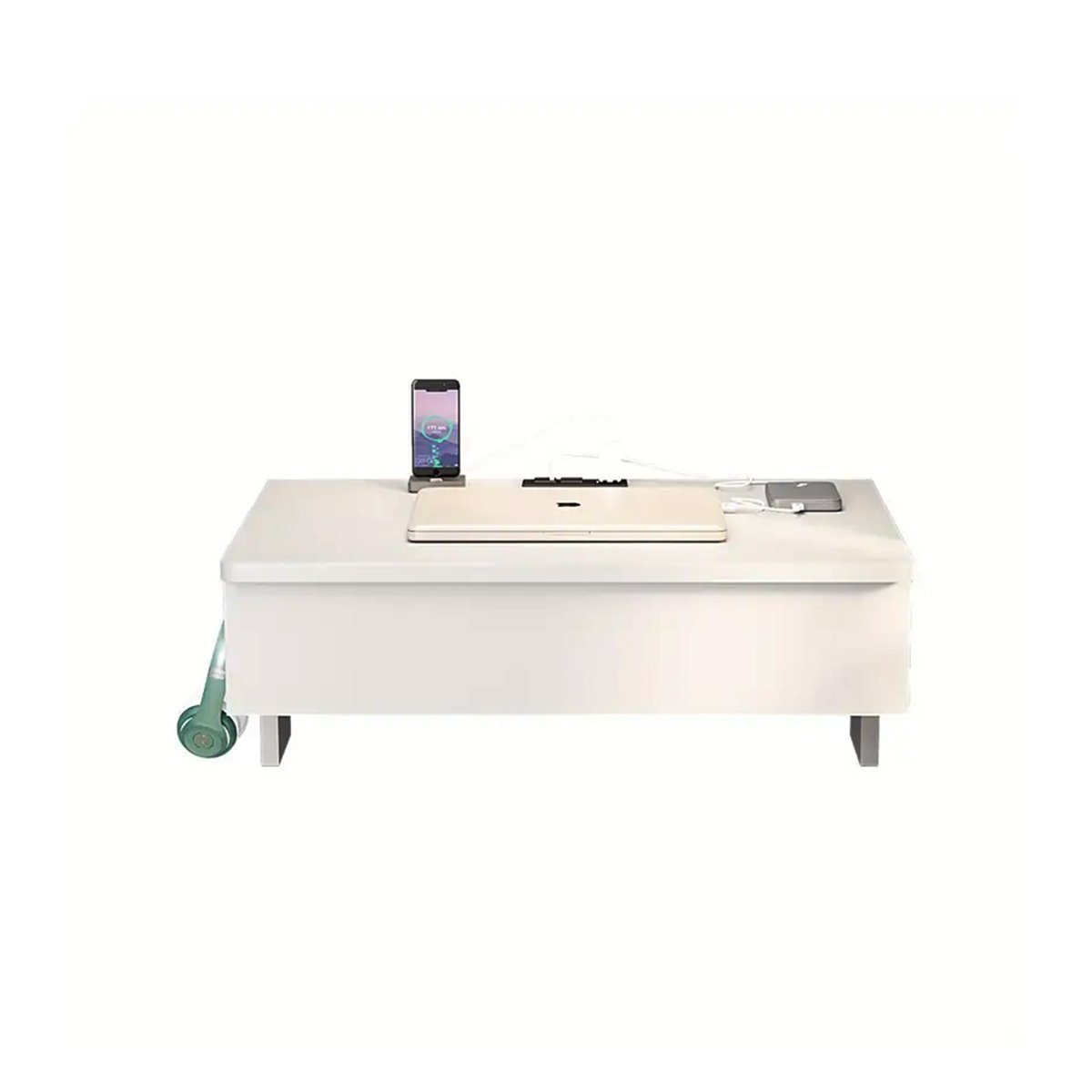 Multifunctional Wall Mounted Laptop Desk with Power Outlets and 2 USB Ports, Perfect for Small Spaces and Home Offices