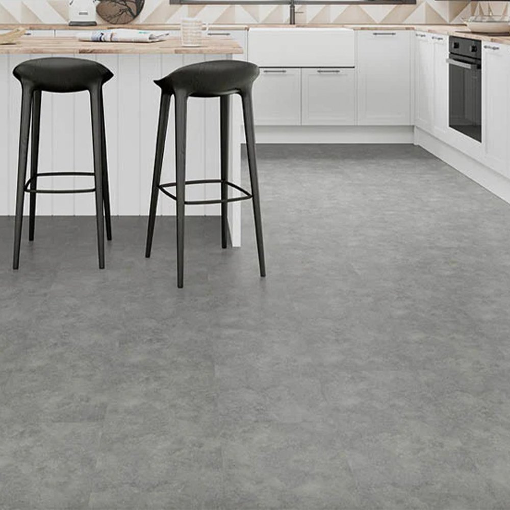 Spectra Luxury Rigid Core Click Vinyl Flooring Smoke Grey Tile
