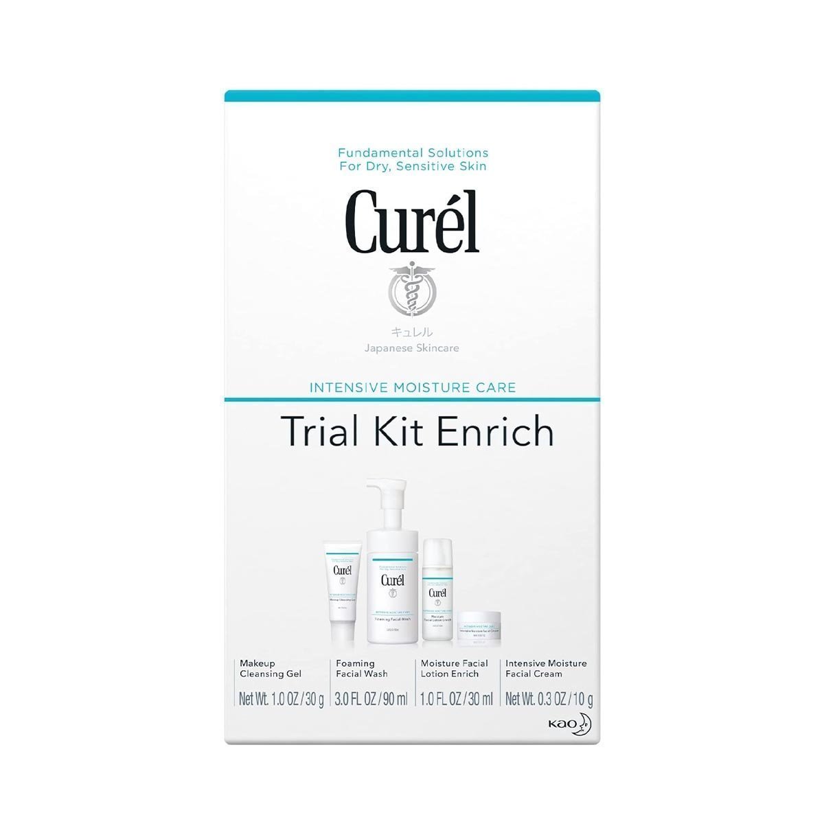 Curel Enrich Trial & Travel Kit, 2 Week Skincare Routine for Dry, Sensitive Skin
