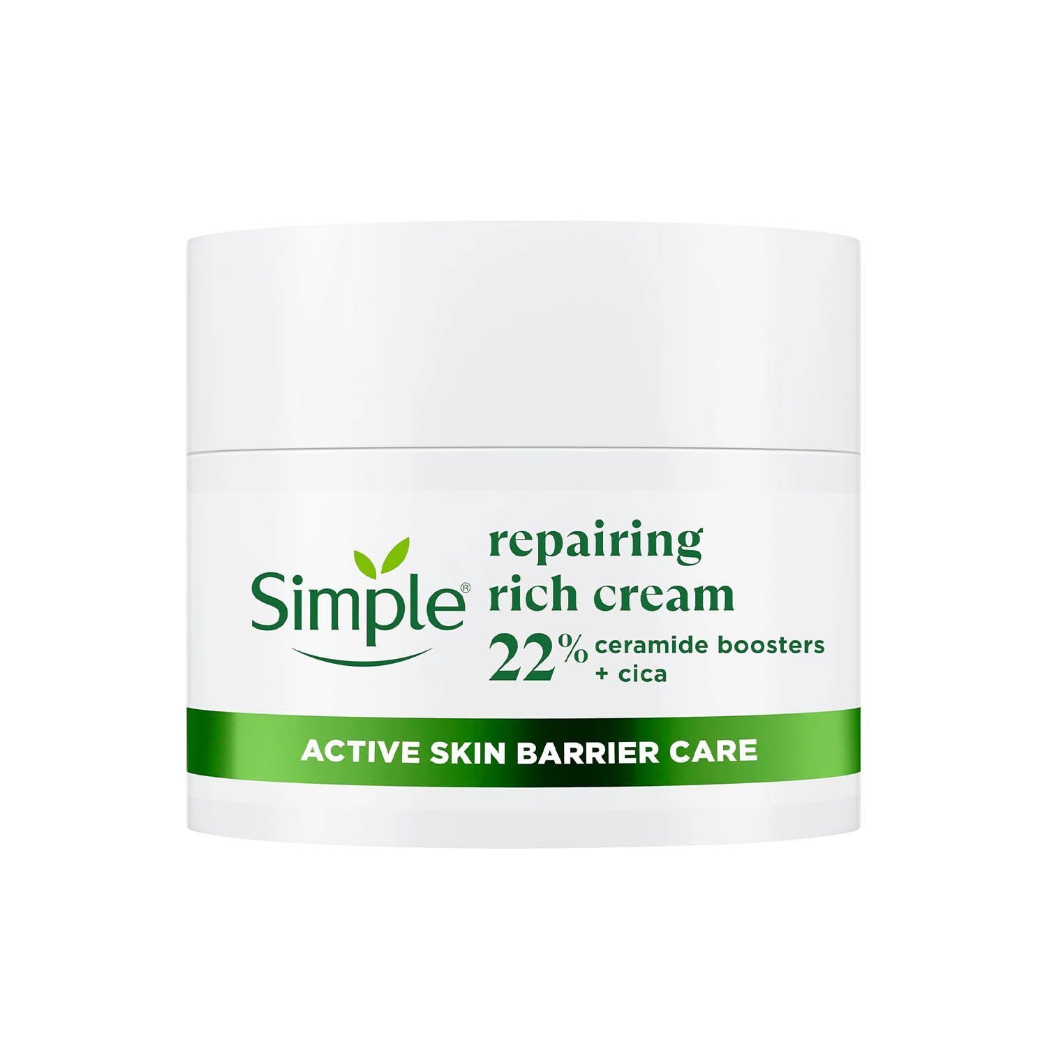 Simple Repairing Rich Face Cream facial moisturiser with 22% ceramide boosters - sensitive skin 50 ml
